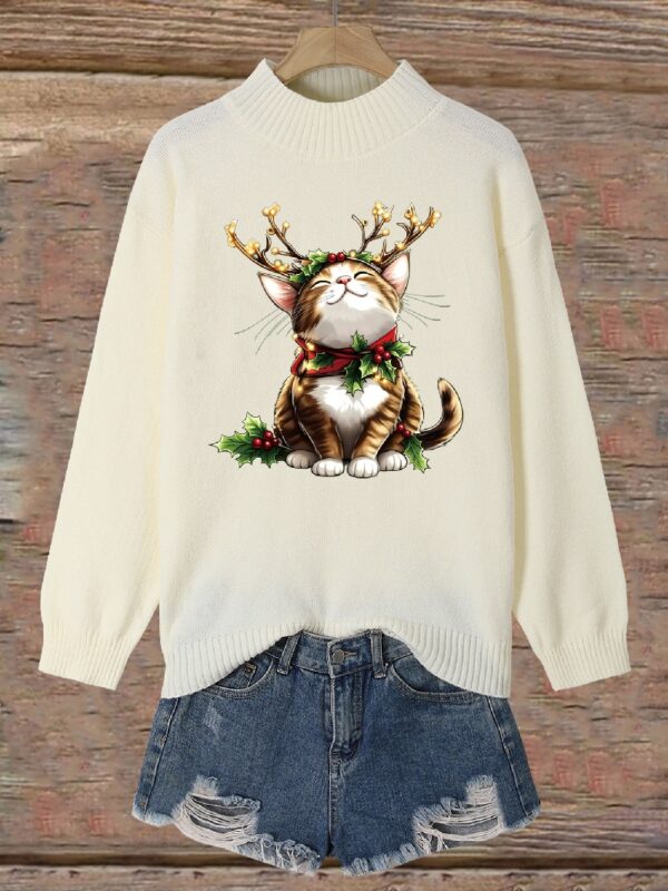 Women's Turtleneck Printed Sweater G3042